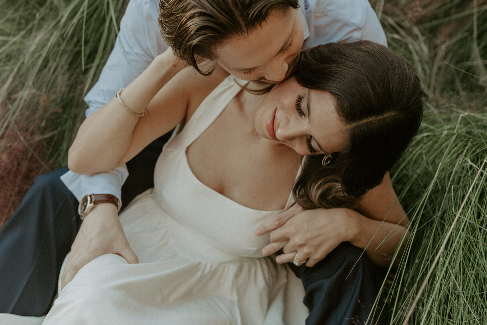 Engagement session at Flippen Park in Dallas Texas featuring Elizabeth and Gabriel